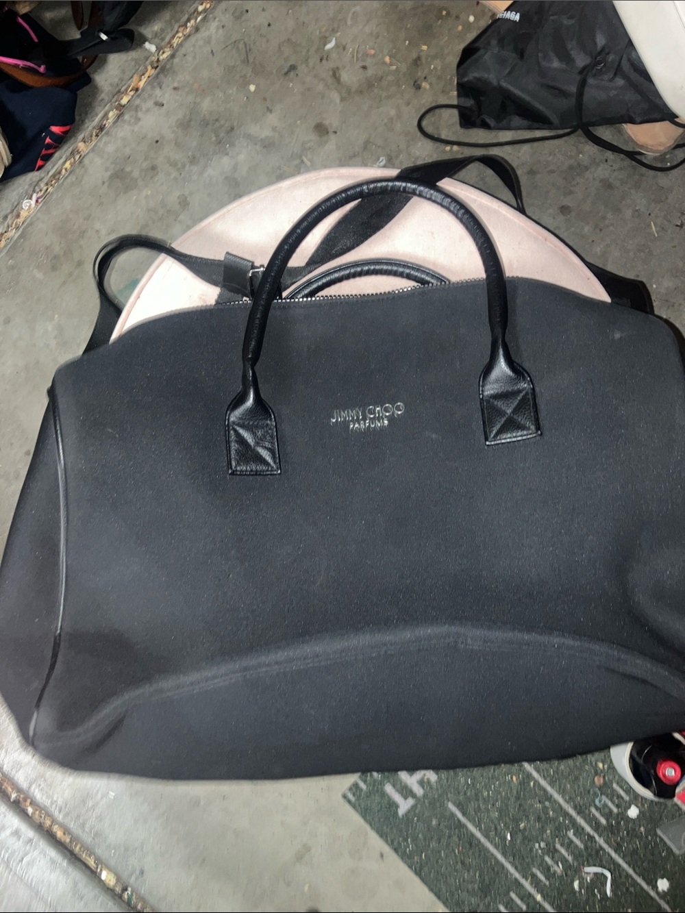 Jimmy Choo parfume Black Travel Duffel with Top Handles